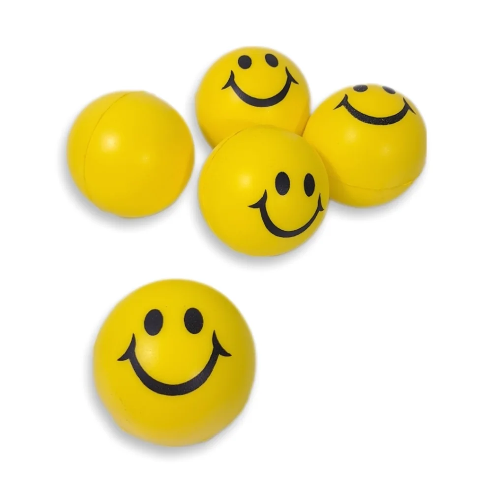 🌹Stress Ball Kids Adults Fidget Toy Tension Anxiety Reliever Smiley Face Yellow